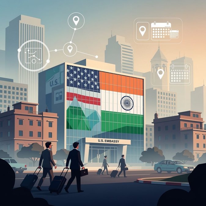 Community trackers ontdekken nieuwe B-1 zakenvisumplaatsen bij de Amerikaanse ambassade in New Delhi