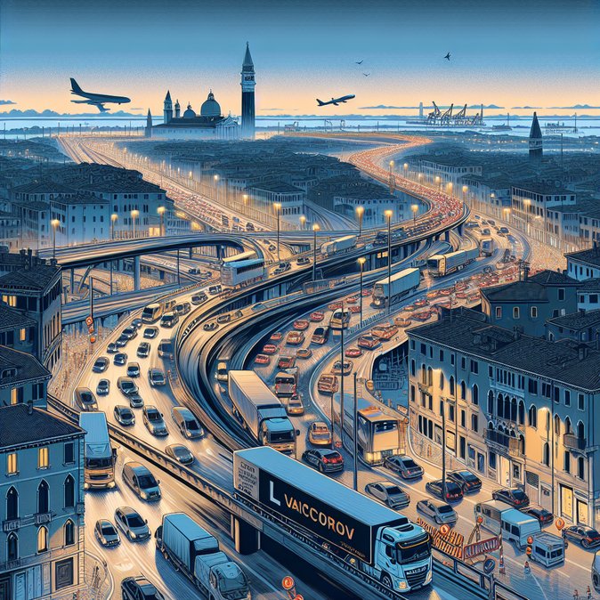 Night-time closure of A57 Tangenziale di Mestre threatens weekend logistics around Venice