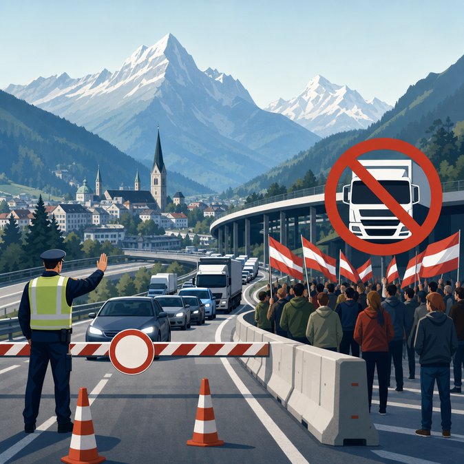 Tyrol prepares for Brenner Pass shutdown as residents stage anti-transit protest