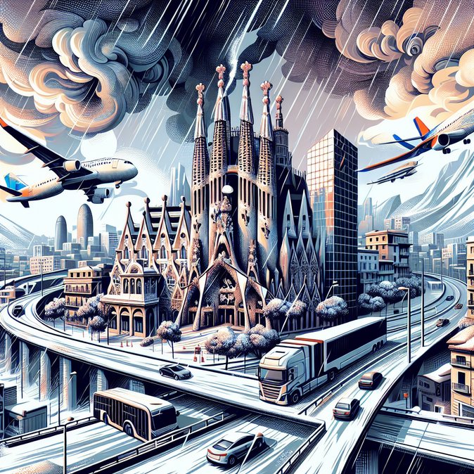 Gale-force winds paralyse parts of Catalonia, disrupting flights, roads and freight corridors