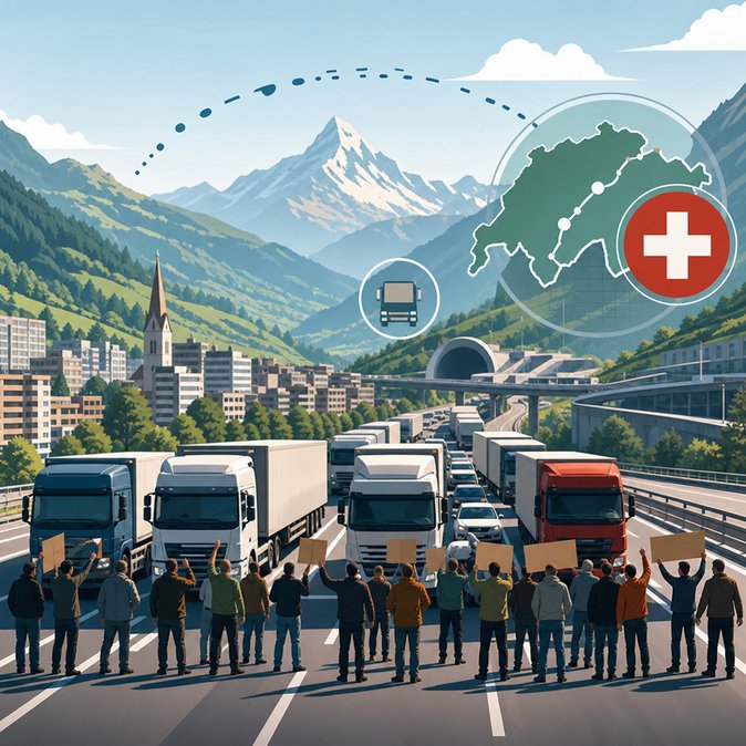Brenner Pass protests spotlight Swiss heavy-goods transit policy ripple effects