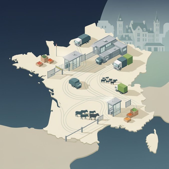 Francia publica un mapa actualizado de los puestos de control fronterizo SPS para animales vivos y productos alimentarios