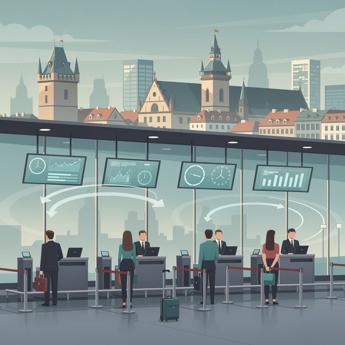L’aéroport de Prague met en place de nouvelles mesures pour accélérer les contrôles aux frontières hors Schengen face aux files d’attente liées au Système d’Entrée/Sortie (EES)