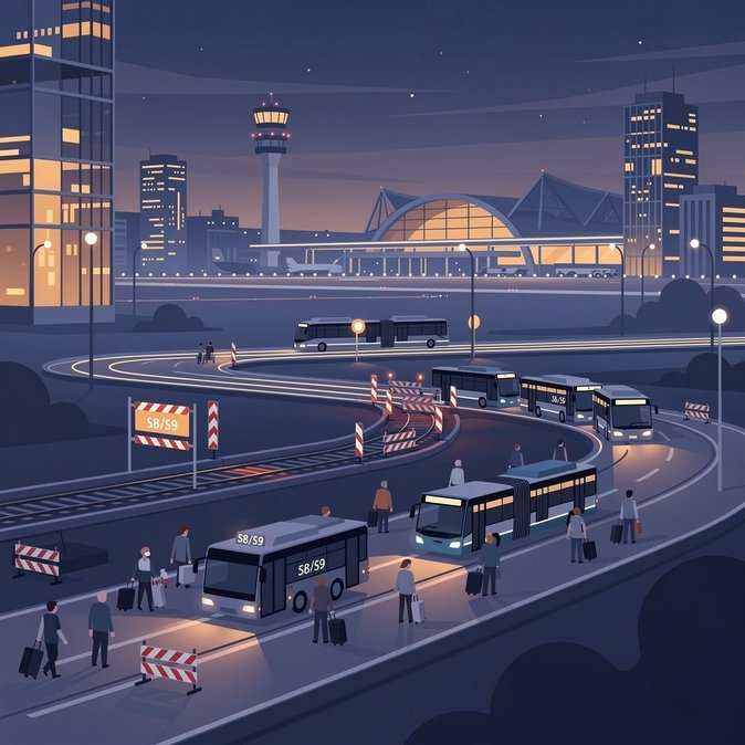 Trabajos nocturnos en las vías cortan el acceso del S-Bahn al Aeropuerto de Frankfurt del 25 de junio al 10 de julio