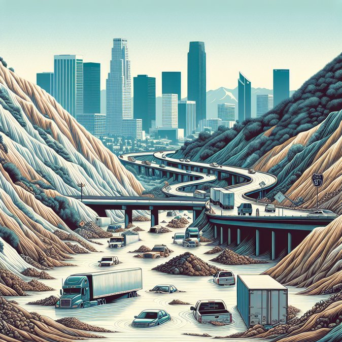 Flash Floods in Southern California Snarl Road Freight and Holiday Getaways
