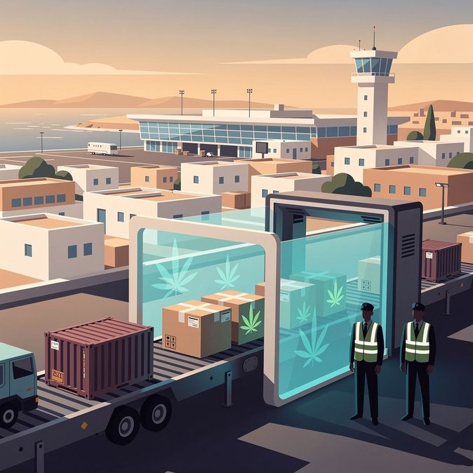 Les douanes chypriotes saisissent 5,8 kg de cannabis dans un fret aérien à l'aéroport de Larnaca