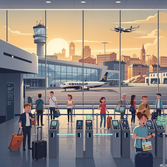 Ryanair met en garde les vacanciers irlandais face à un « chaos des files d’attente » provoqué par les contrôles biométriques de l’UE