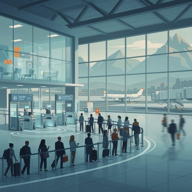 El Aeropuerto de Zúrich advierte sobre largas colas en la frontera debido a la plena implementación del sistema de entrada y salida de la UE