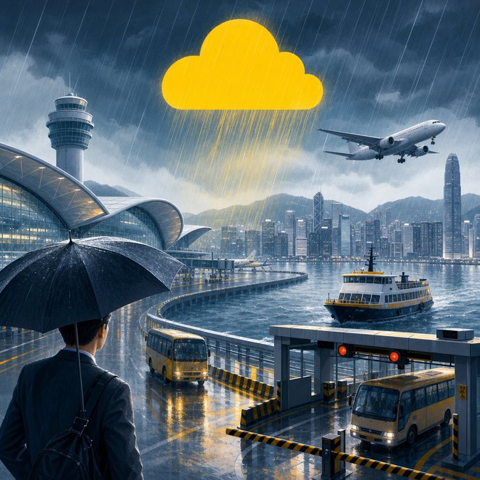 Yellow Rainstorm signal raises travel disruption risk across Hong Kong