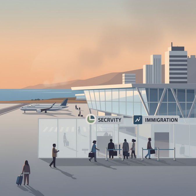 Realtime gegevens tonen gemiddelde wachttijd van 7 minuten bij beveiliging en immigratie op luchthaven Paphos ondanks zomerse piek