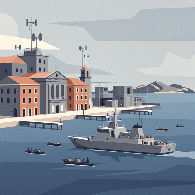 El nuevo proyecto de ley migratoria de Italia introduce un bloqueo naval temporal y facultades para transferencias a terceros países