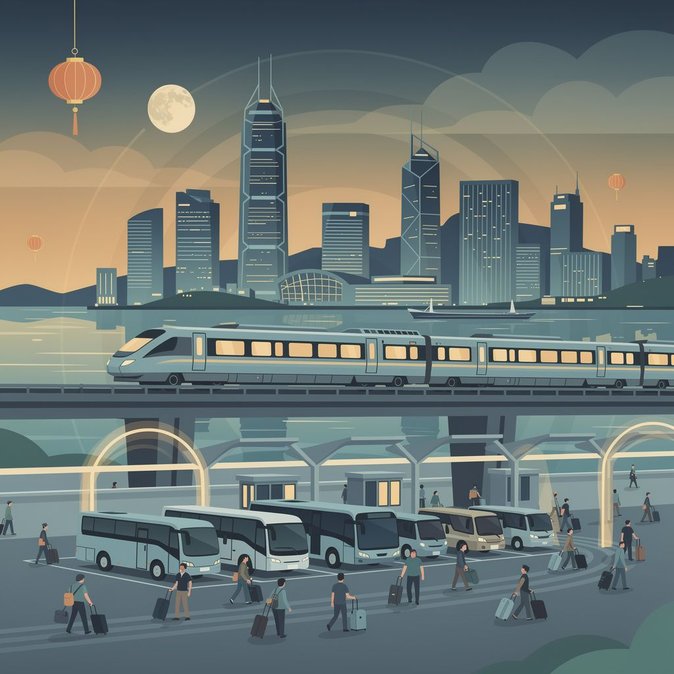 Hong Kong intensifie les transports transfrontaliers pour l'afflux du Mid-Autumn en Chine continentale