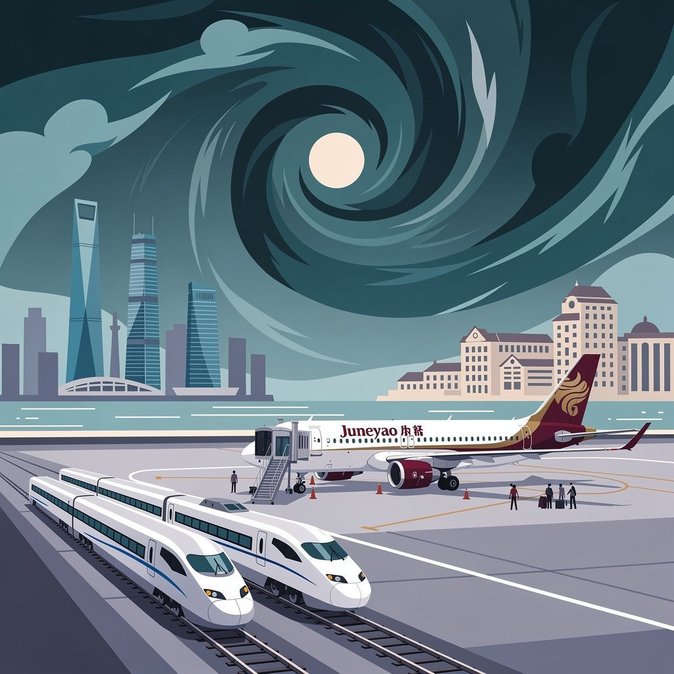 Juneyao annule la liaison Shanghai-Qingdao alors que les compagnies aériennes réorganisent leurs flottes en prévision de la tempête