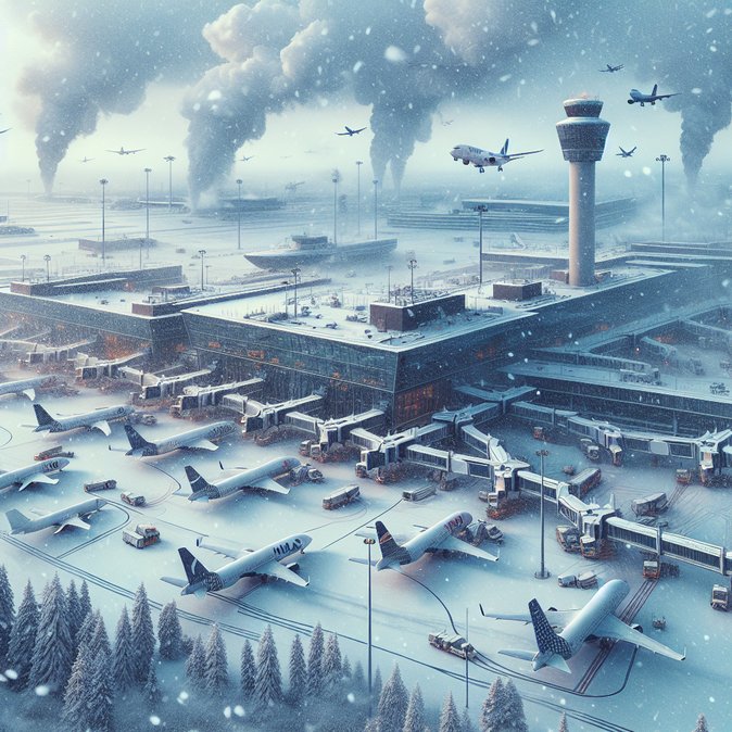 Nieve ligera y baja visibilidad interrumpen vuelos en el aeropuerto Helsinki-Vantaa el 21 de enero