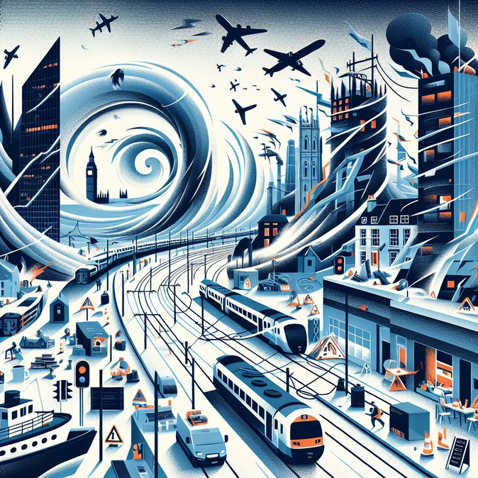 Storm Dave Knocks Out Power and Shuts Transport Links Across the UK Easter Weekend