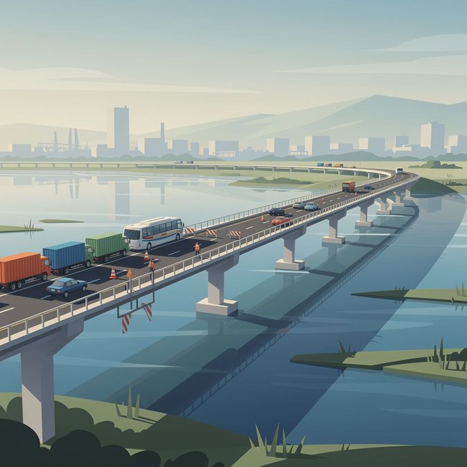Cierre Parcial del Puente Río Paraguay en la BR-262 Amenaza con Retrasos en el Tráfico de Carga y Turismo hacia el Pantanal