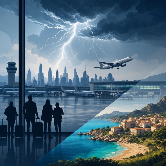 Severe Storms in Northern Italy Cause Flight Delays to Sardinia