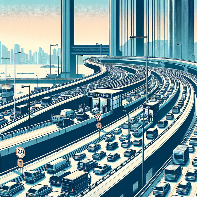 Miles-long car queues at Zhuhai end of HZMB as holidaymakers race to beat midnight toll cut-off