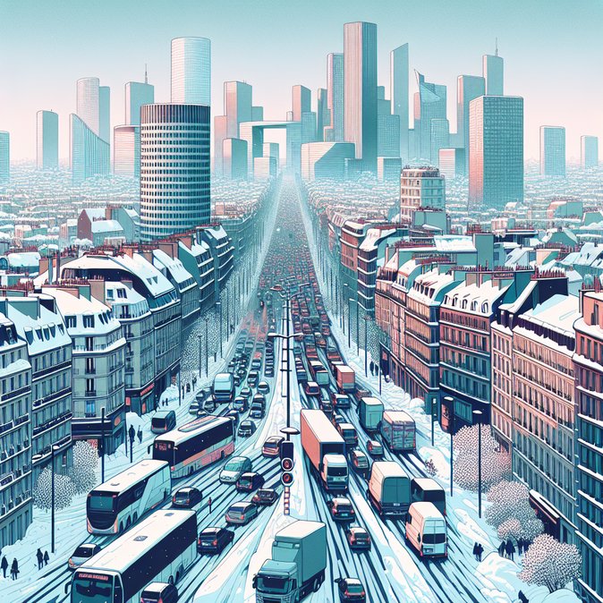 Authorities Ban Heavy Trucks and Slash Speed Limits as Snow Gridlocks Île-de-France