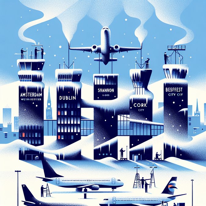 Arctic blast triggers flight cancellations and de-icing delays across Irish airports