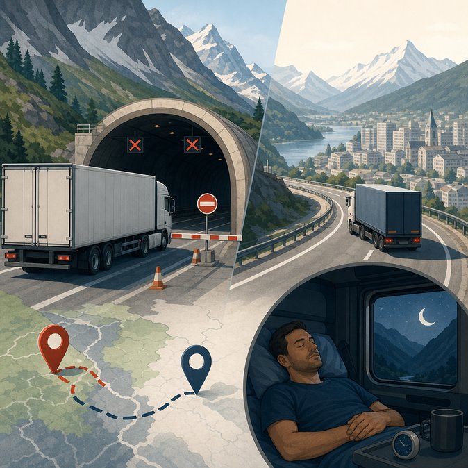 Nightly closure of Mont Blanc Tunnel disrupts Swiss–Italy freight and business traffic