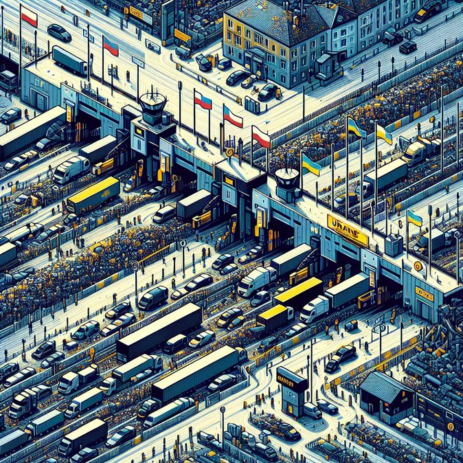 انقطاع قاعدة البيانات يؤثر على جميع معابر الحدود بين بولندا وأوكرانيا، ونصائح للمسافرين بتغيير مساراتهم