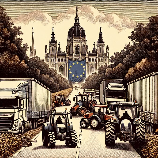 Polish Farmer Blockades Slow Traffic on Germany’s Eastern Gateways