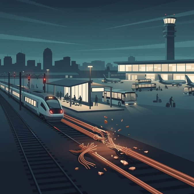 Le vol de câbles en cuivre perturbe les liaisons ferroviaires de Malpensa, obligeant à mettre en place des navettes en bus et laissant les voyageurs bloqués
