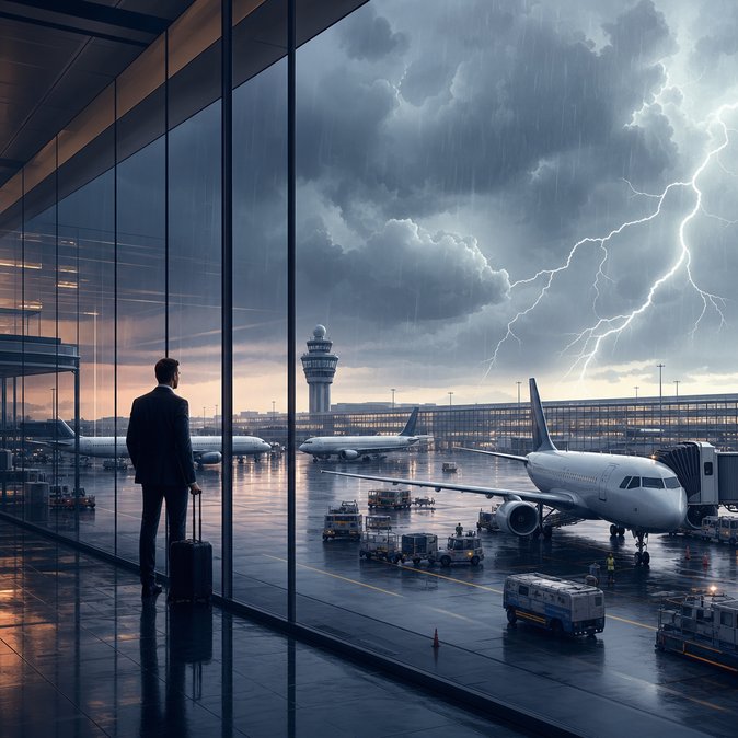 Tormenta eléctrica detiene brevemente las operaciones en el Aeropuerto de Bruselas, causando retrasos en cadena durante la mañana