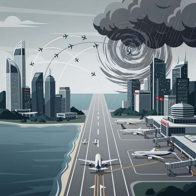 Singapore Airlines et Cathay Pacific annulent leurs vols régionaux en raison du typhon Noul qui perturbe le corridor Hong Kong–Shenzhen