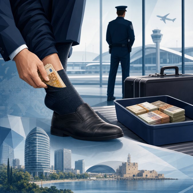 Cyprus customs officers seize nearly €200,000 of undeclared cash concealed in passenger’s socks at Paphos Airport