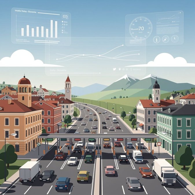 Live dashboard shows minimal queues at Italy–Slovenia crossings as summer rush begins