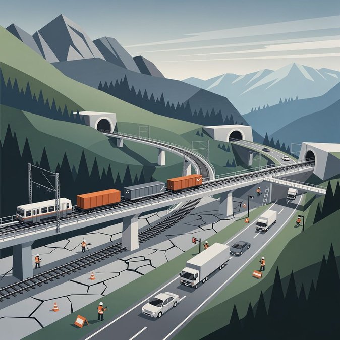 Après le séisme de Semmering, les inspecteurs examinent les voies ferrées et les routes de montagne à la recherche de dommages cachés
