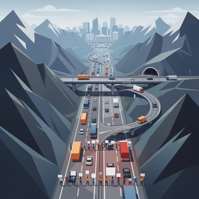 Une manifestation bloque la route du Fernpass au Tyrol ; des centaines de véhicules à l'arrêt alors que les citoyens exigent une révision du projet d'extension de 500 millions d'euros