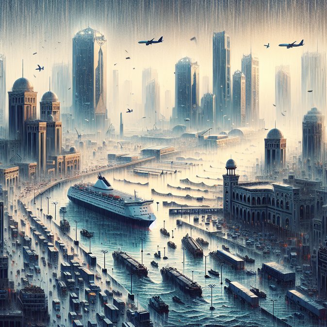 Stormy weather grounds UAE ferries and slows airport traffic as authorities activate contingency plans