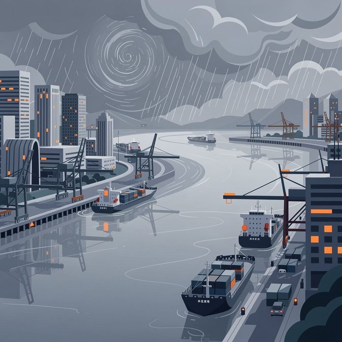 Yangtze River Shipping Curtailed as Maritime Authority Imposes Temporary Controls for Typhoon Bavi