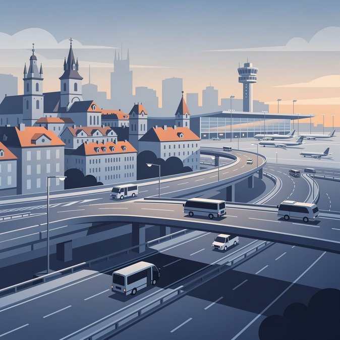L'aéroport de Prague rouvre la sortie principale de l'autoroute D7, mettant fin à deux semaines de déviation pour les voyageurs