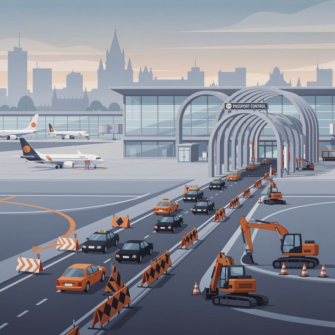 Fermeture de route près de l'aéroport de Prague : les voyageurs doivent prévoir 15 minutes supplémentaires