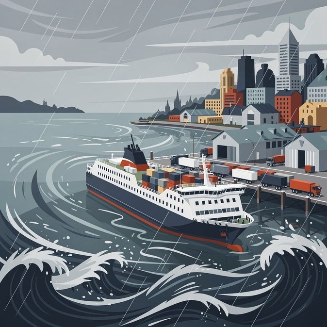 Marine Atlantic cancela los cruces en ferry entre Terranova y Nueva Escocia ante la llegada de una tormenta de viento otoñal