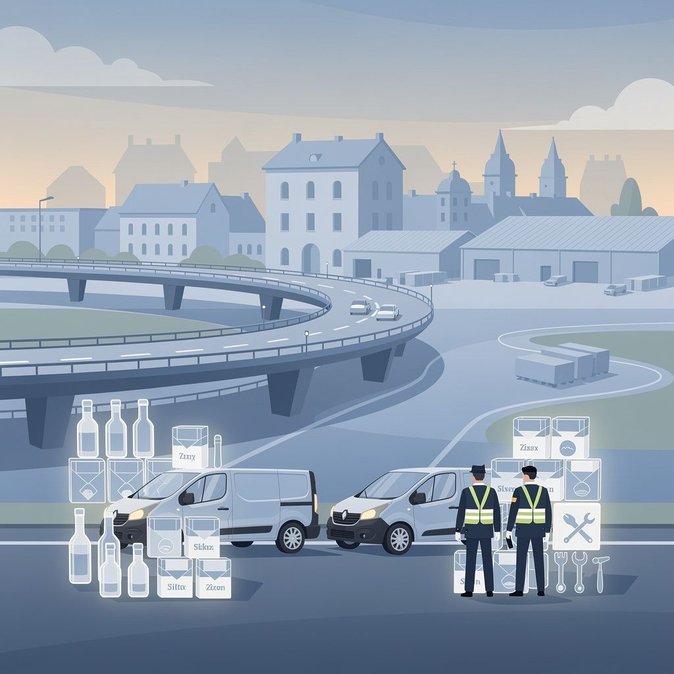 Les douanes tchèques saisissent des camionnettes chargées d'alcool et de cigarettes non taxés sur l'autoroute D2