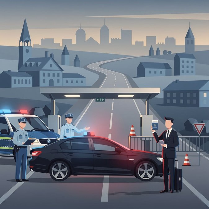 شرطة الحدود الألمانية توقف مهربًا مشتبهًا به عند معبر وايدهاوس وتمنع أربع محاولات دخول غير قانونية