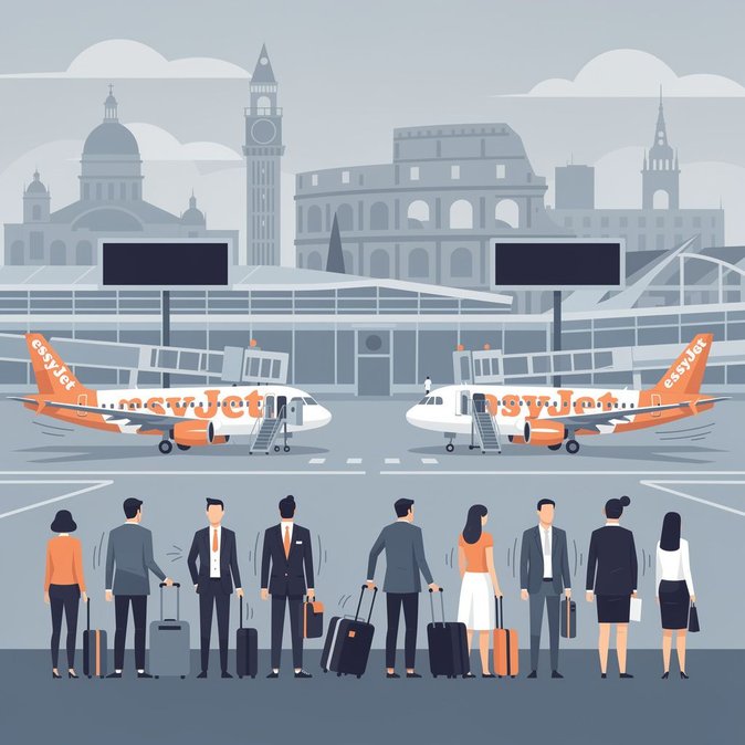 Tripulación de cabina de easyJet anuncia huelga nacional de 24 horas en Italia para el 16 de octubre