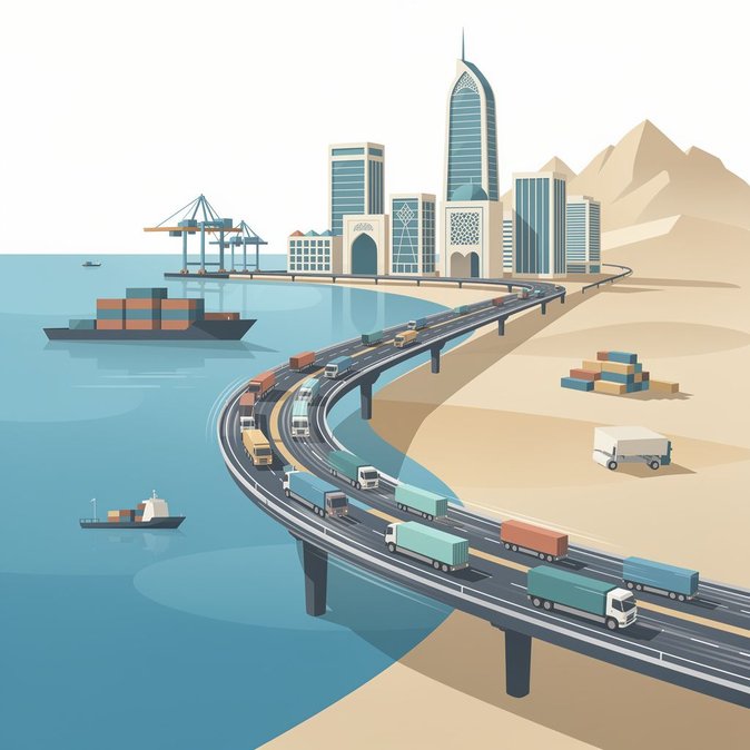Corredor logístico marítimo-terrestre Sharjah-Omán registra un aumento del 66 % en el valor de la carga durante los primeros tres meses