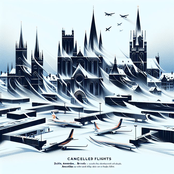 Continental Snowstorm Cascades into Eight Dublin Flight Cancellations, Affecting 1,260 Travellers