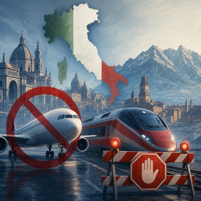 Nation-wide Italian transport strike spills over to Austria: Vienna flights and Railjet services hit