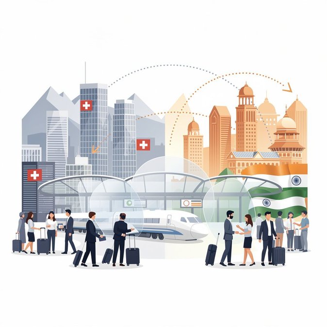اتفاقية التنقل والهجرة بين الهند وسويسرا تدخل حيز التنفيذ، وتطلق تأشيرات متعددة الدخول لمدة 5 سنوات وبرنامج المهنيين الشباب