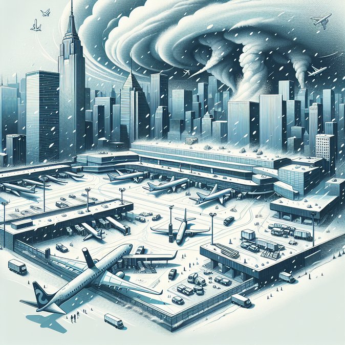 Snowstorm Causes Hundreds of Cancellations at New York-Area Airports