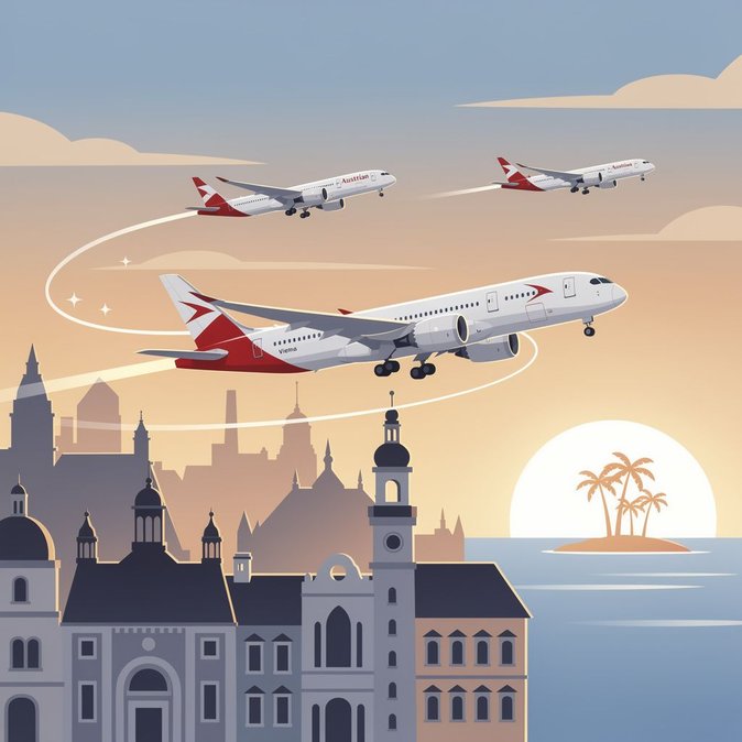 Austrian Airlines Añade 100 Vuelos Extra para las Vacaciones Escolares de Octubre en Austria