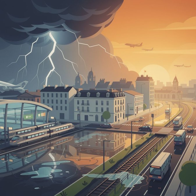 Met Éireann émet une alerte orange pour orages et maintient l’avertissement de forte chaleur — Les voyageurs sont invités à anticiper des retards