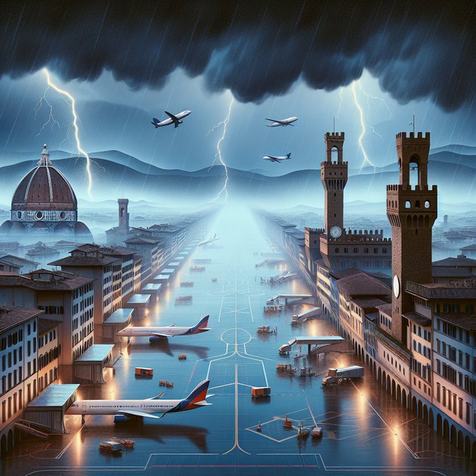 Christmas storm grounds flights at Florence airport and triggers travel warnings across Italy